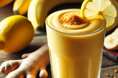 Energizing Banana Lemon Ginger Smoothie (ĐH)