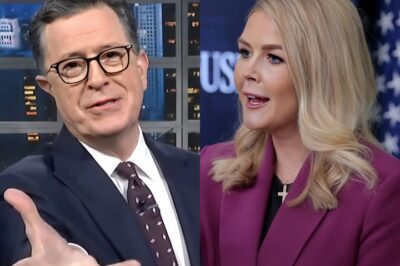 Drama explodes: Karoline Leavitt responds harshly on Stephen Colbert’s show, what truth makes everyone stunned? /d