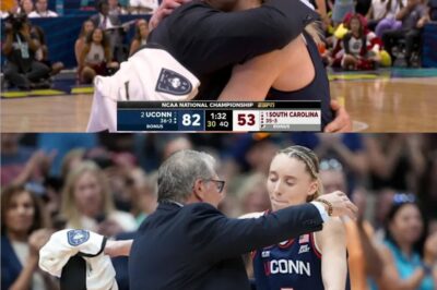 Paige Bueckers Says Emotional Goodbye to UConn, Embraces Coach Geno Auriemma After Final Game (NH)
