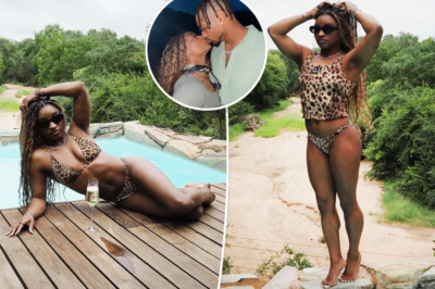 Simone Biles poses poolside in leopard-print bikini during honeymoon in South Africa: ‘Meow’ /d